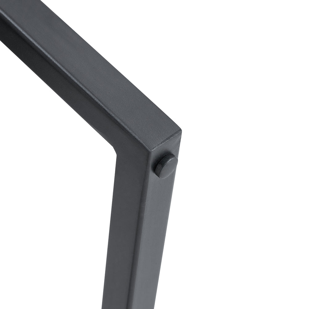 English Elm 4 Ergonomic Brown Dining Chairs with Breathable Fabric, Sponge Comfort & Sturdy Black Metal Legs W1151P266890