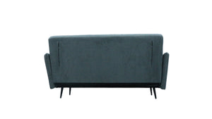 English Elm Leandro Convertible Loveseat Sleeper Foam Cushions Iron Legs Studio Apartment Sofa Gray B2749P413200