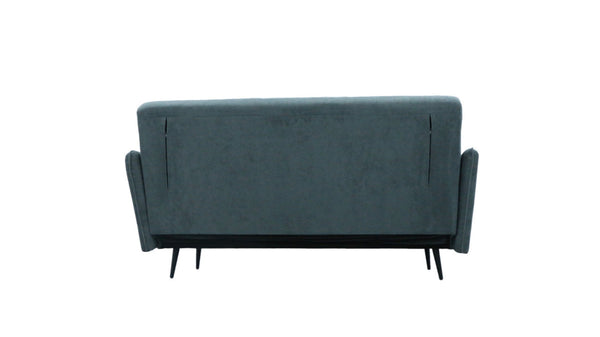 English Elm Leandro Convertible Loveseat Sleeper Foam Cushions Iron Legs Studio Apartment Sofa Gray B2749P413200