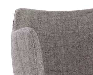 Sunpan Griffin Modern Barstool with Stylish Faux Leather and Durable Black Powder-Coated Iron Legs November Grey / Bravo Cognac