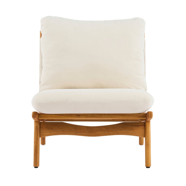 English Elm Vista Mid-century Accent Chairs Solid Wood Frame Beige Upholstery Living Room Set N767P366304B