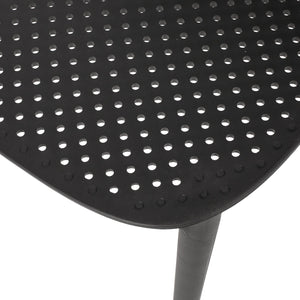 English Elm Christopher Knight Home® - IVY Outdoor Dining Chair with Weather-Resistant Polypropylene, Perforated Modern Design & Durable Frame Black 33.5 L x 23.5 W x 20.3 H 68520.00BLK
