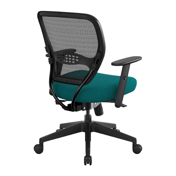 OSP Home Furnishings Air Grid Ergonomic Mesh Office Chair with Lumbar Support and Greenguard Certified Airflow Blue 5500SL-7