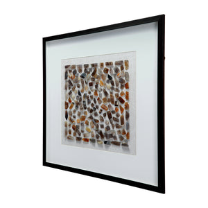 English Elm 23.6X23.6" Shokha Agate Shadow Box Wall Décor – Elegant Velvet Framed Art For Modern Interiors W2078P318303