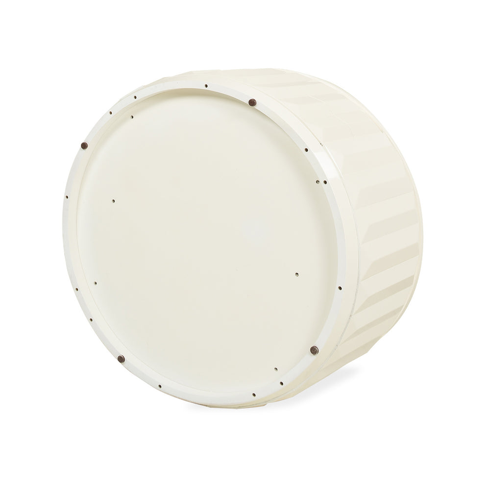 English Elm Jennifer Taylor Home - Facino Round 35.5" Storage Coffee Table with Mirrored Top, White Lacquer Birchwood, 2 Drawers B2719P238494