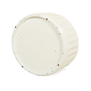 English Elm Jennifer Taylor Home - Facino Round 35.5" Storage Coffee Table with Mirrored Top, White Lacquer Birchwood, 2 Drawers B2719P238494