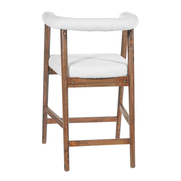 English Elm 24.5'' Seat Height Padded Counter Stools Curved Back Set of 2 for Kitchen Island Walnut N780P354190D