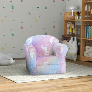 English Elm Qaba Kids Sofa Chair - Cozy Glow-In-The-Dark Fairy Toddler Sofa For Playrooms & Bedrooms, Multicolor W2225P229322-GIGA