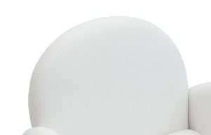 English Elm Modern Boucle Accent Armchair – Plush Beige Lounge Chair With Curved Armrests For Stylish Comfort T3903P372601