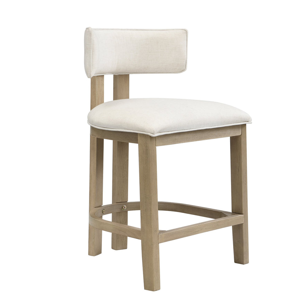 English Elm Christopher Knight Home® - 26" Counter Height Bar Stool with Padded Upholstery and Rubberwood Frame, Contemporary Comfort Set of 2 Beige,Natural N771P345970A