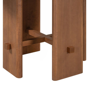 English Elm TREXM 5-Piece Round Dining Set for 4 — Minimalist Farmhouse Table with Upholstered Solid Wood Chairs Beige+Brown ST000148AAD