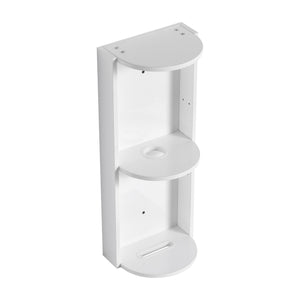 English Elm 12" Bathroom Wall-Mounted Storage Rack with Three-Tier Floating Shelves, Durable Scratch-Resistant Plywood Organizing Solution Glossy White W999P277165