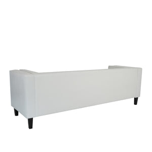 English Elm Christopher Knight Home® - 3-Seater Elegant Tufted Velvet Sofa with Solid Eucalyptus Frame, High-Density Foam Cushions and Dark Wood Legs Ivory N765P165541