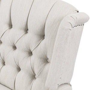 English Elm Christopher Knight Home® - Classic Linen Recliner Chair with 360° Swivel and Manual Recline, Durable Frame, Cozy Upholstery Beige 66842.00BGE