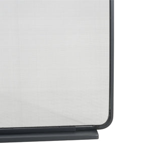 English Elm Tahlia Single Panel Iron Fireplace Screen Fine Mesh Spark Guard Modern Hearth Decor Black N775P386922B