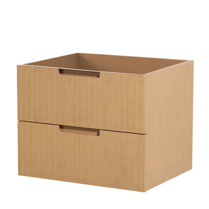 English Elm HK2301-24-YE Modern 24" Floating Bathroom Vanity Cabinet - Wall-Mounted Space-Saving Sink Unit, Durable W1550P168201