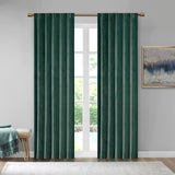 510 Design Colt Modern/Contemporary Room Darkening Metallic Printed Poly Velvet Rod Pocket/Back Tab Window Panel Pair 5DS40-0283 Green