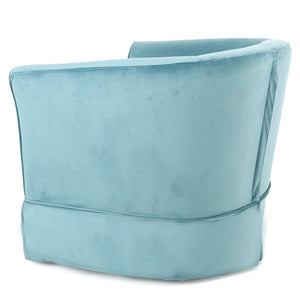 English Elm Christopher Knight Home® - SWIVEL Velvet Lounge Chair with Loose Cover for Gaming & Reading, Plush Comfort and Smooth Rotation Blue 29.25 L x 27.25 W x 22 H 57448.00NVLTBLU