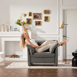 English Elm Modern Chenille Oversized Armchair - Cozy Accent Chair For Living Room, Bedroom, And More! W2997P236147