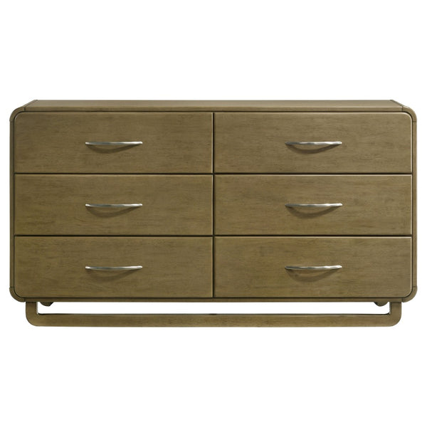 English Elm Tully 6-Drawer Dresser In Warm Nutmeg Finish - Stylish Storage Solution For Modern Bedrooms B062P374095-GIGA
