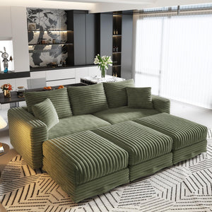 English Elm 82.6"upholstered Velvet Chesterfield Sofa with Button Tufting Nailhead Trim Rolled Arms Green W1885S00356