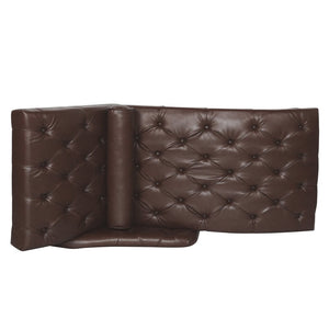 English Elm Chaise Lounge Chair Tufted Pu Leather Upholstered Accent Seat for Bedroom Living Room Dark Brown W680P415487