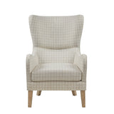 Madison Park Arianna Transitional Swoop Wing Chair MP100-0983 Linen