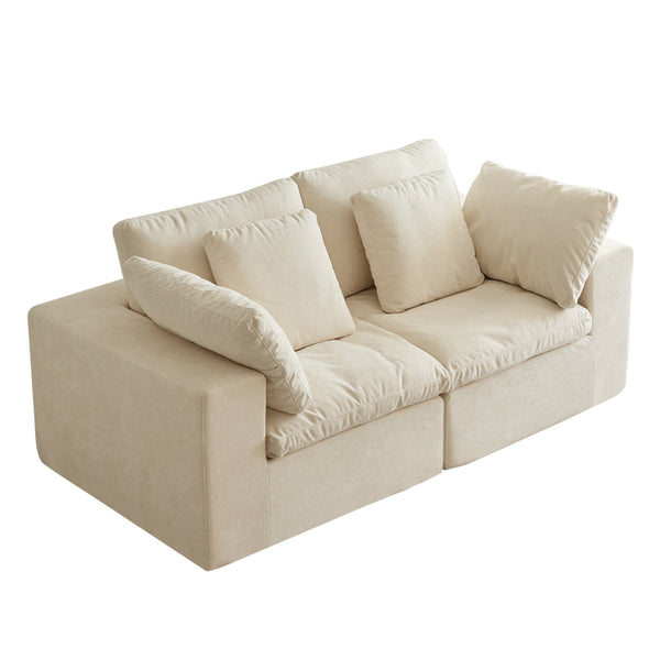 English Elm Modular Sectional Sofa - Versatile Sherpa Corduroy Couch With Space-Saving Design For Any Room W3622S00002