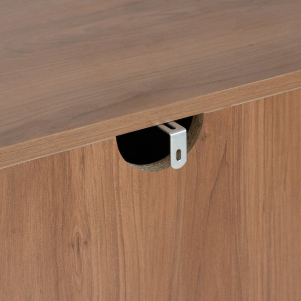 English Elm Modern White Sideboard with Soft Close Drawers and Doors for Dining or Living Rooms N779P373190L_N779P373191L