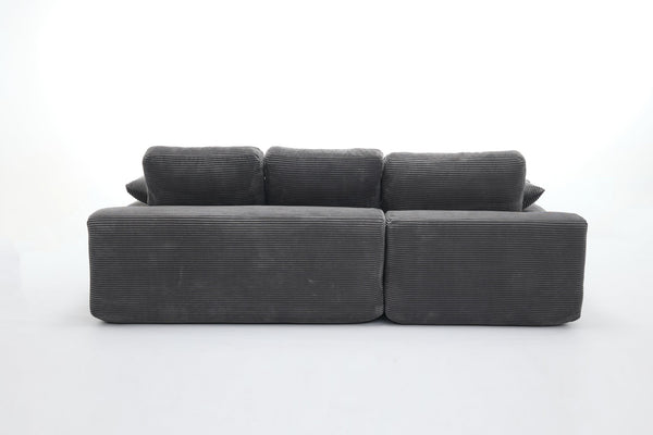 English Elm 99*69" Modular L-Shaped Sectional Sofa Set - Modern Minimalist Design, No Assembly, Versatile Comfort! W1829S00058