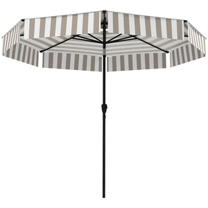 English Elm Outsunny 8.6 Ft Vented Patio Market Umbrella with Crank Tilt and Upf 30 Protection W2225P485589