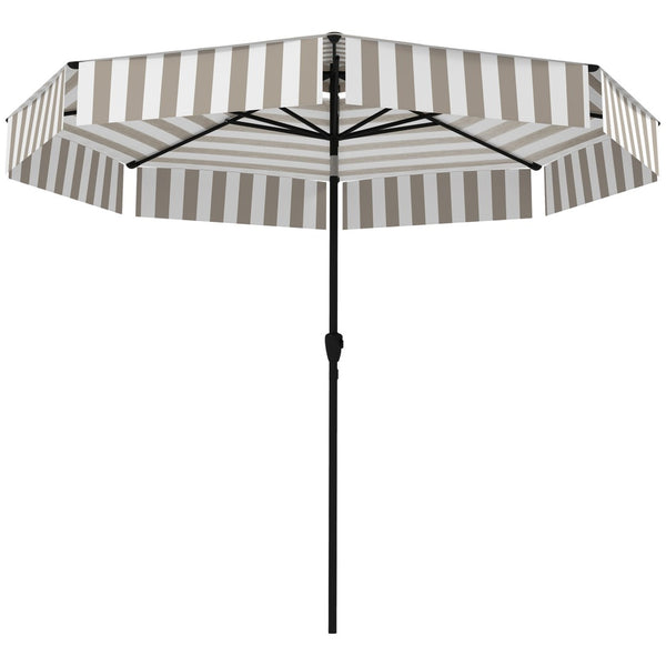 English Elm Outsunny 8.6 Ft Vented Patio Market Umbrella with Crank Tilt and Upf 30 Protection W2225P485589