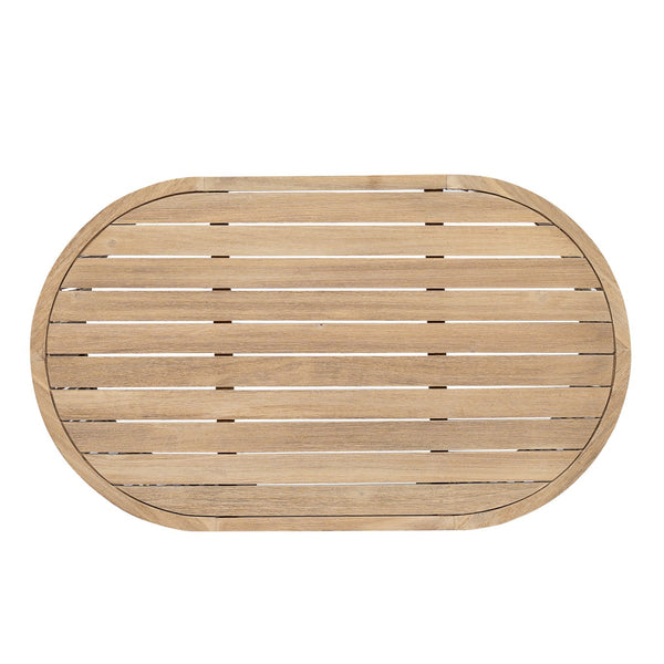 English Elm Christopher Knight Home® - Outdoor Acacia Wood Coffee Table with Rope Accents, Light Teak Slatted Top, Durable Outdoor Style N772P246425L