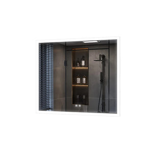 English Elm Aurorium Frameless Led Vanity Mirror with Defogger and Touchscreen for Modern Bathrooms B2731P478346