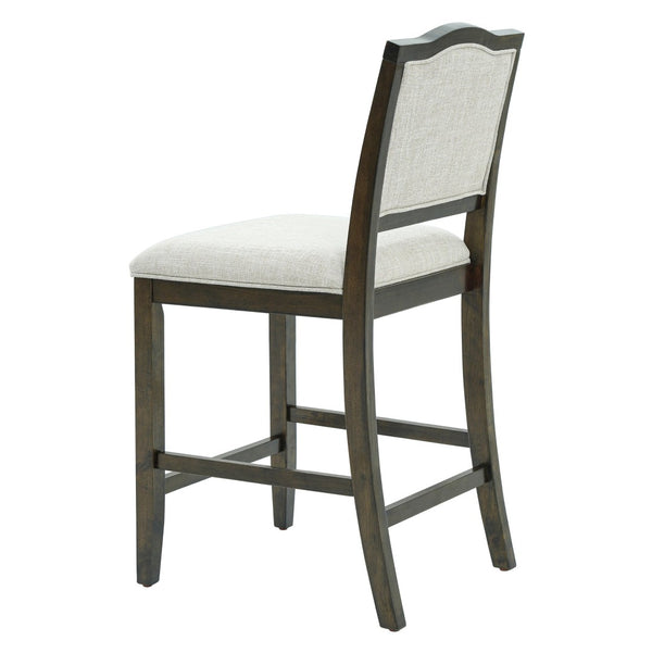 English Elm Counter Height Rubberwood Barstools Set of 2 Upholstered Seats for Kitchen Island Brown N752P377070D