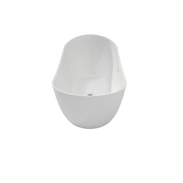 English Elm 60×29 Acrylic Freestanding Soaking Tub Oval Gloss White Spa Style Bathroom Centerpiece T3785P380650