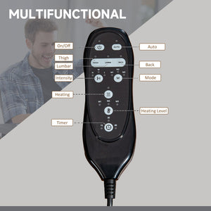 English Elm Vinsetto Microfiber High Back Office Chair With 6-Point Massage, Heat, Footrest & Ergonomic Comfort W2225P217522-GIGA