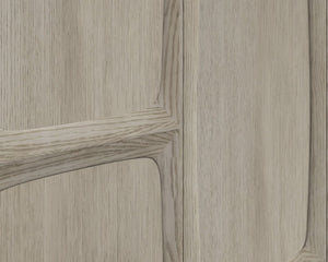 Sunpan RHAENYRA Sideboard - Elegant Sand Beige Oak Veneer with Unique Texture & Timeless Architectural Charm 110831