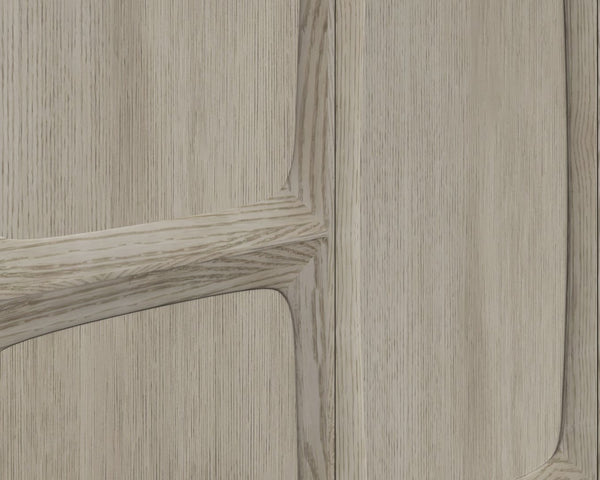 Sunpan RHAENYRA Sideboard - Elegant Sand Beige Oak Veneer with Unique Texture & Timeless Architectural Charm 110831
