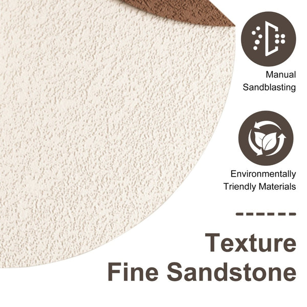 English Elm Adjustable Led Sandstone Double Disc Wall Sculpture with Botanicals for Living Room W2700P389345