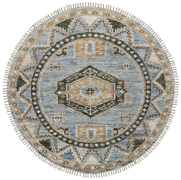 Feizy Rugs Fillmore Traditional Hand-knotted Wool Rug - Artisan Crafted Medallion Design With Rich Colors Blue,Green Wool Fil6935fblugrnn80