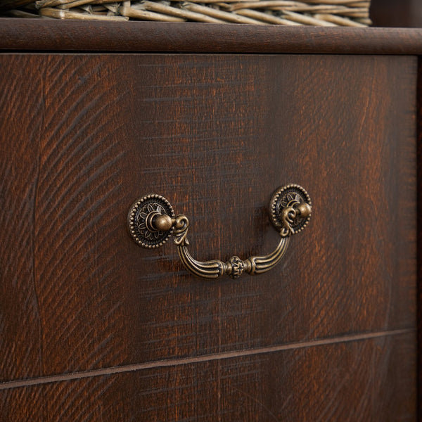 English Elm Retro TV Stand Mid-Century Console for 65" TVs with Glass Door Storage, Adjustable Shelves & Cable Management Espresso W2275P210044