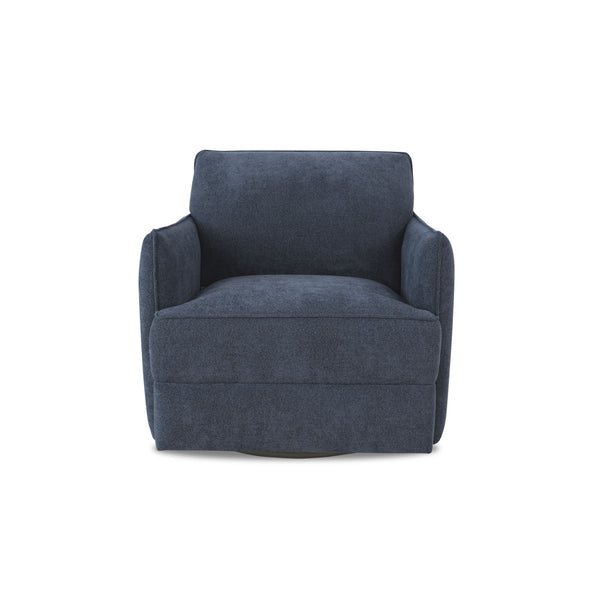 JLA Home Chapel Hill - Swivel Chapel Hill Carly accent chair with 360° movement, durable wood frame, high‑density foam comfort Blue CH100-1002