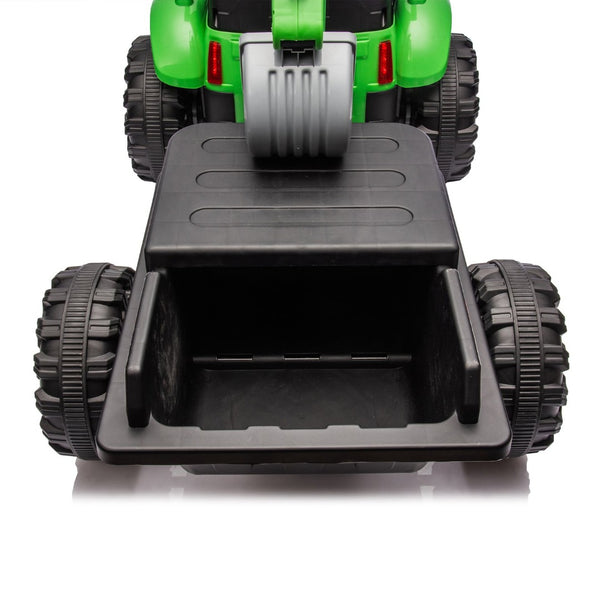 English Elm 24v Kids Electric Tractor with Swappable Construction Attachments and Parent Remote W1578P230013