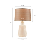 INK+IVY Tate Modern/Contemporary Boho Textured Ceramic Table Lamp MP153-0001 Ivory