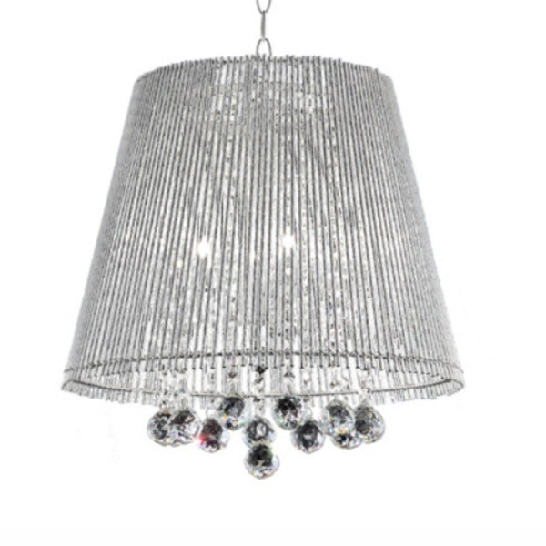 English Elm 19" Tall Ceiling Lamp "Dreamer" - Modern Chrome Design With Crystal Accents For Elegant Interiors B072116224