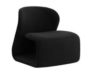 Sunpan Sophiene Lounge Chair - Sculpted Comfort In Stylish Abbington Fabric For Modern Living Spaces Black Fabric 111777