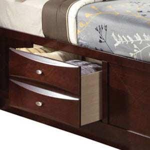 English Elm Ireland Espresso Finish Platform Bed With Ample Storage For Organized, Stylish Bedrooms B2726S00393
