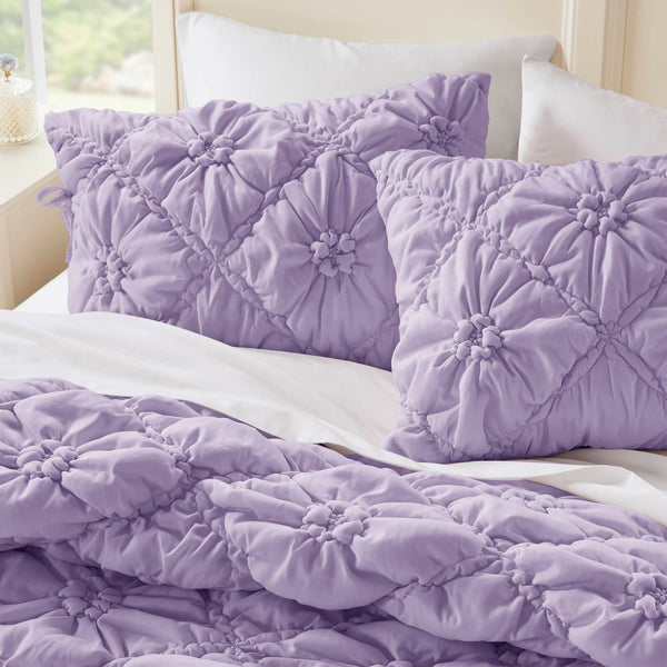 English Elm 3PCS King Comforter Set with Plush Microfiber Fill, Oversized 102"x88" Comforter and Shams Purple 16.93 L x 12.99 W x 7.87 H B035P366527