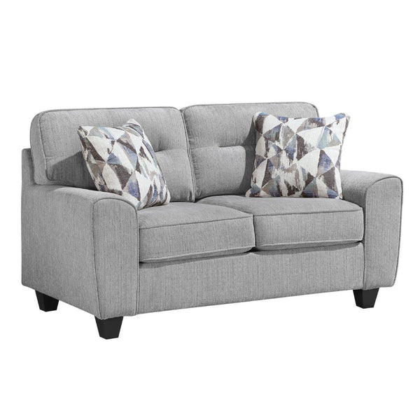 English Elm Durable Chenille Upholstered Loveseat with Pocket Coil Support and Contemporary Style Gray B011P474325